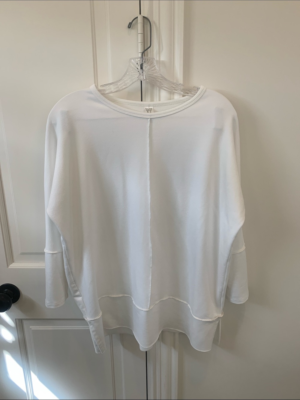 SPANX White Oversized Seam-Front Sweatshirt